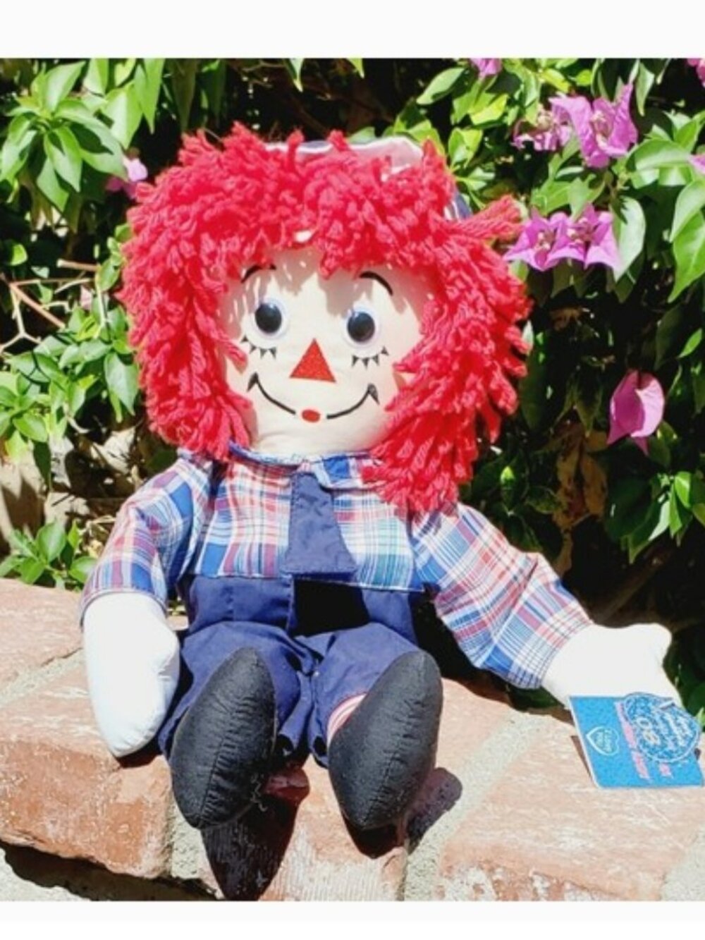 Vintage Raggedy Andy Rag Doll Red Yarn Raggedy Ann Collectors 80th Anniversary